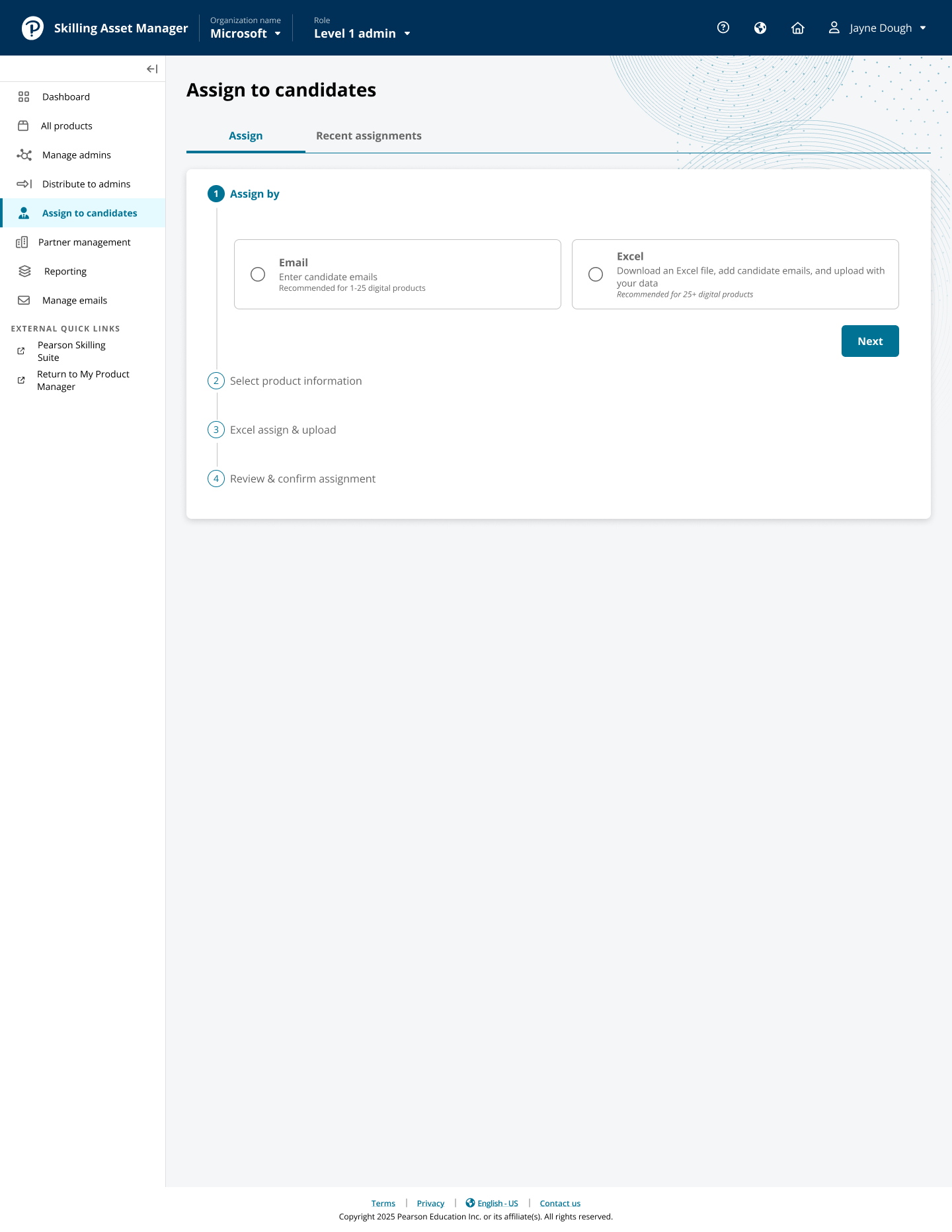 Candidate assignment workflow