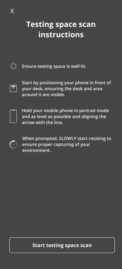 Workspace scan preparation
