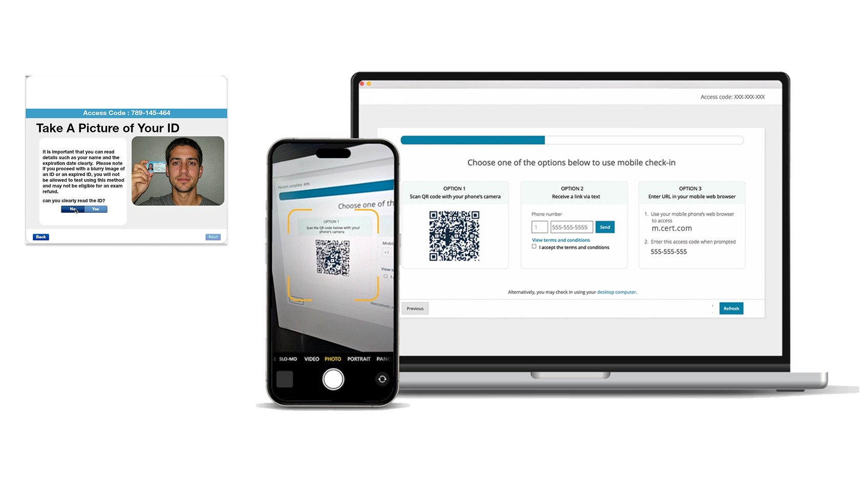Modernizing remote proctoring check‑in across mobile + desktop.