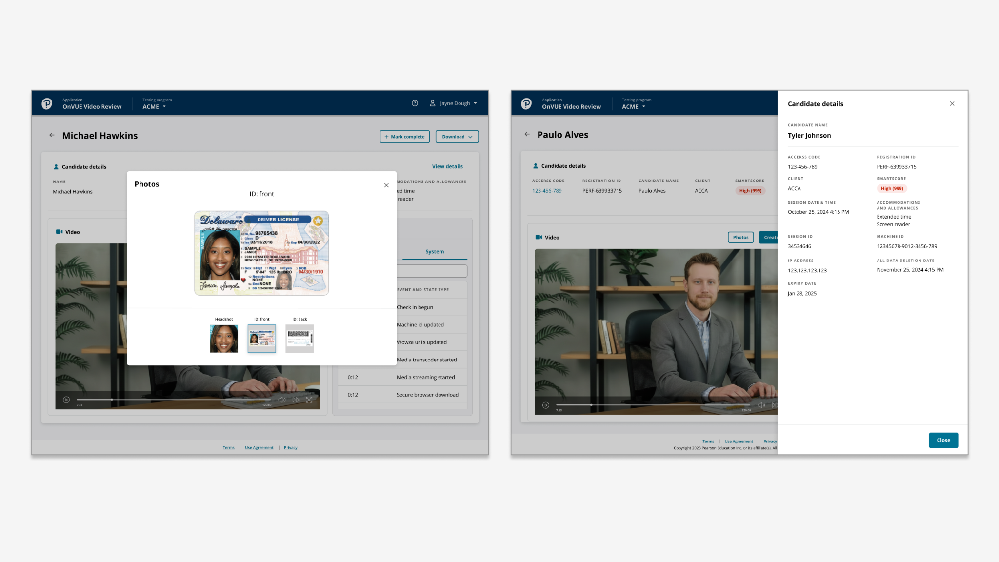 Smart Review investigator workflow screens.