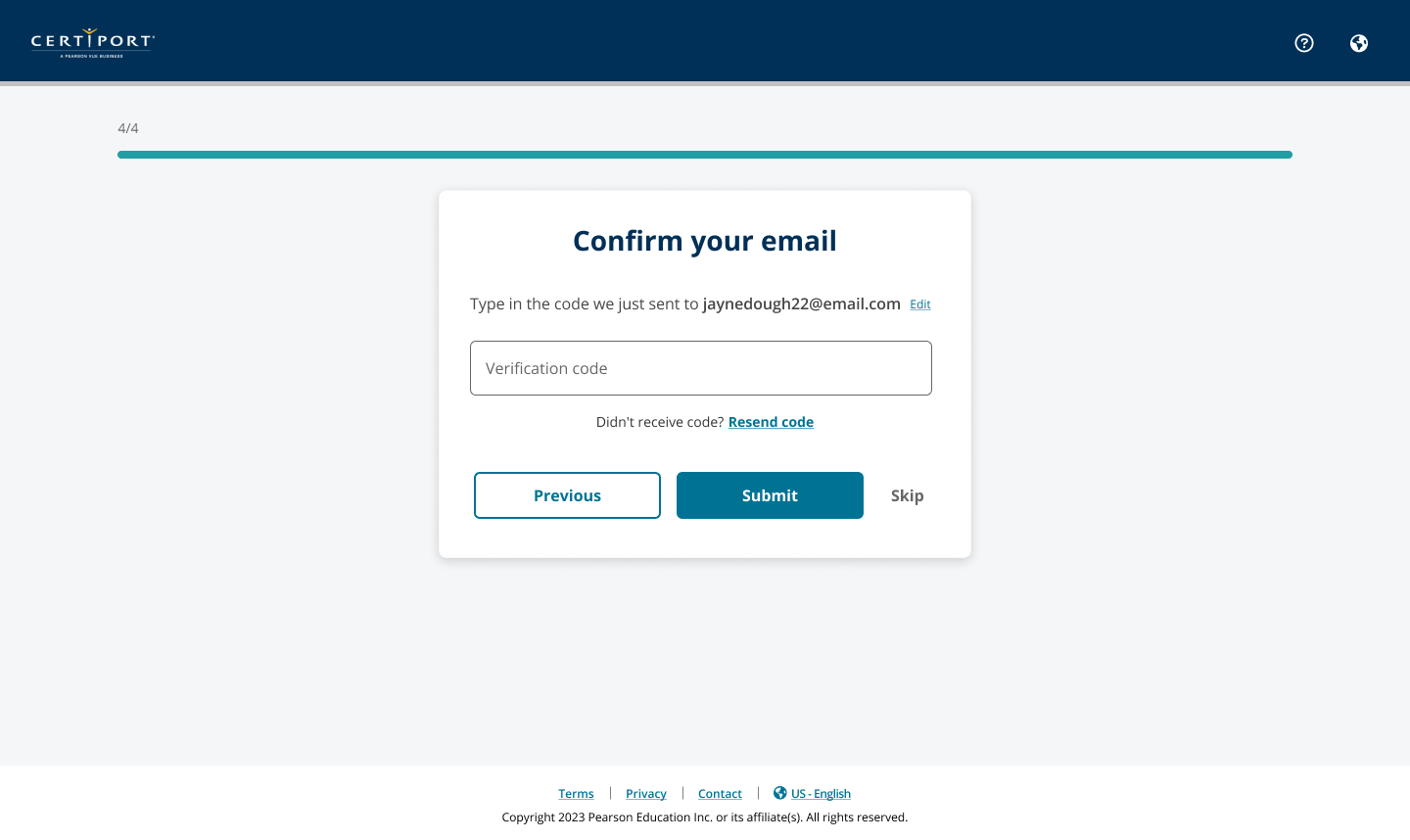More of the candidate portal interface state 06