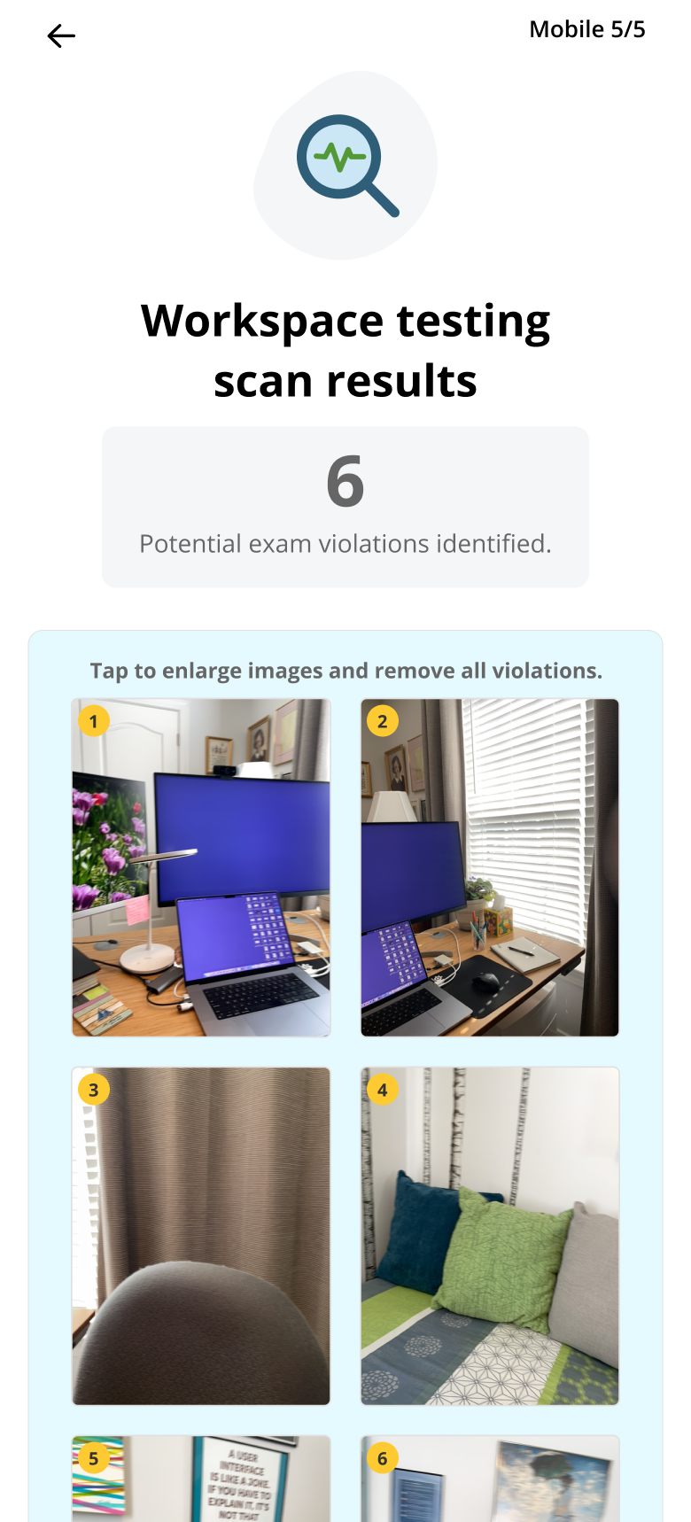 More of the guided scan experience interface state 03