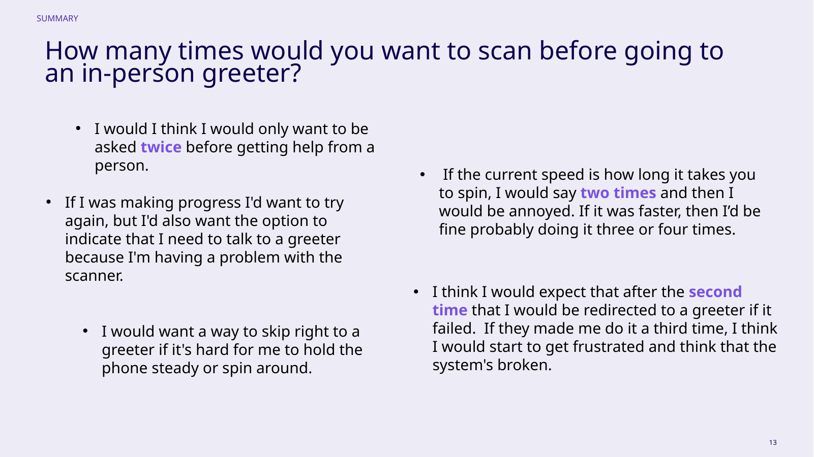 Workspace scan core usability findings