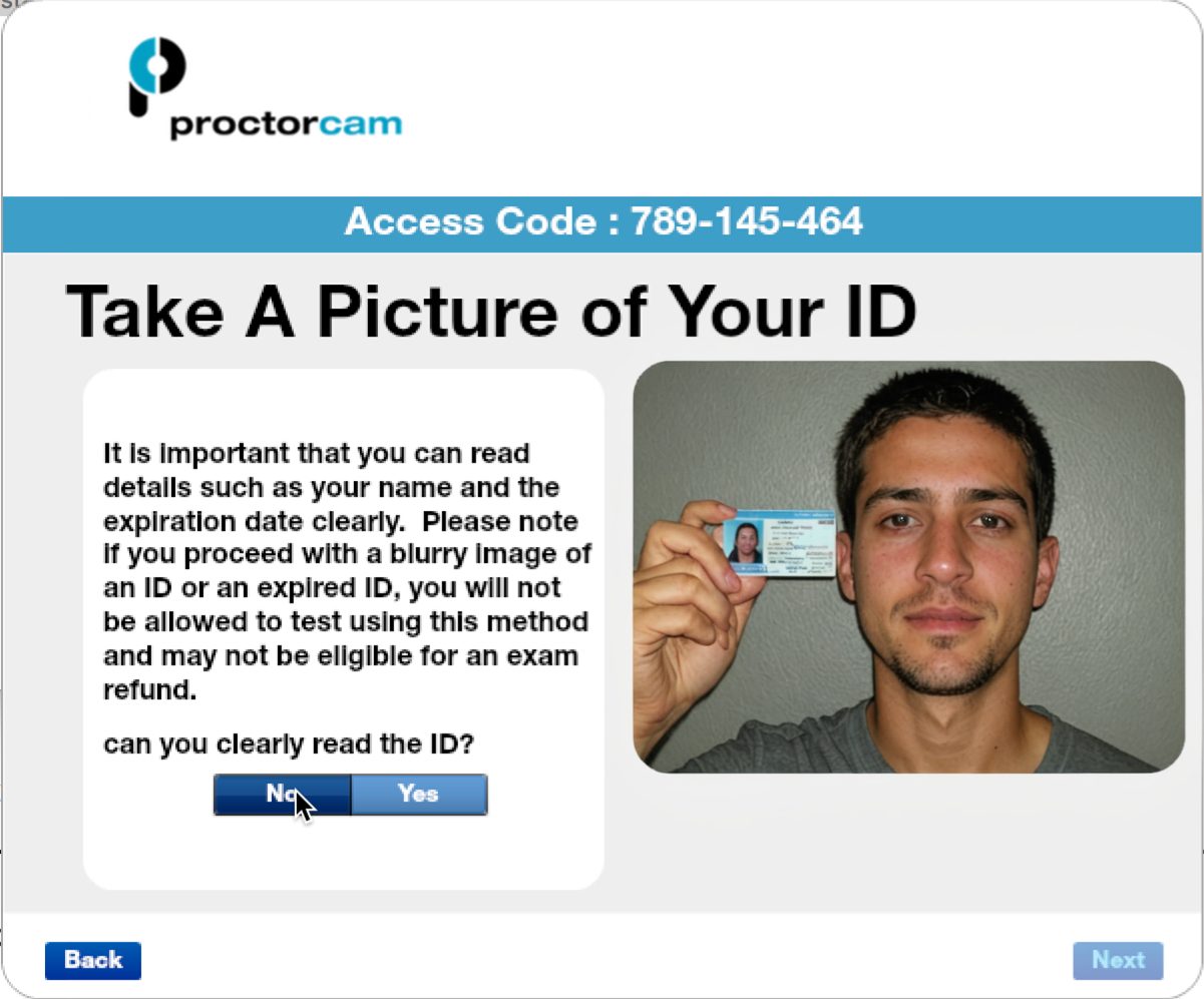 Legacy remote-proctoring identity capture